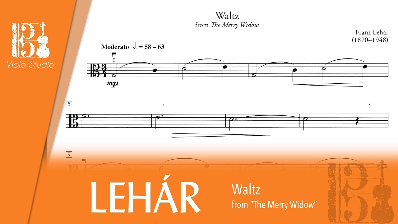 LEHAR -  Waltz from the Merry Widow | Progressive Tempo Practice
