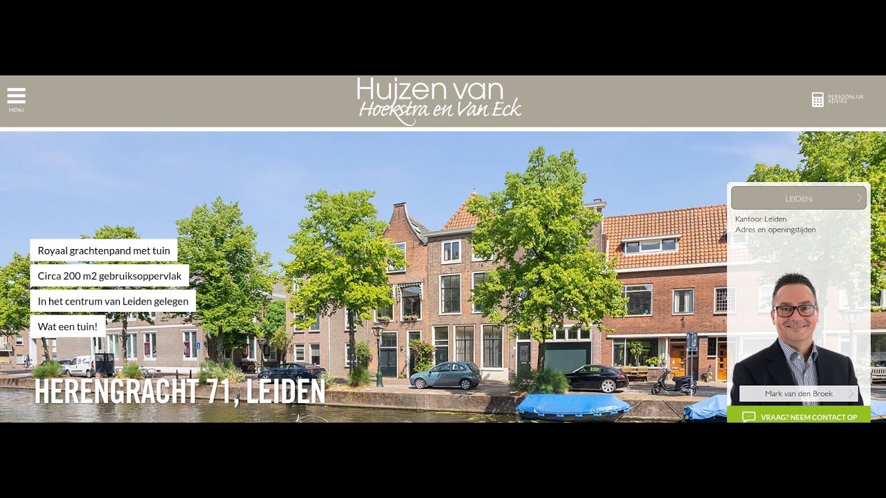 Te koop Herengracht 71, Leiden Hoekstra en van Eck Makelaars Méér