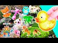 Learn at the Waterfall | Animal Names for Kids: Duck Fox Koala Tiger Flamingo Rooster Frog