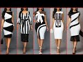 Hottest Black And White Designer Bodycon Dresses 2020 Collection