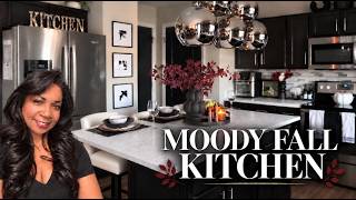 HOUSE TO HOME|FALL DECORATE |WITH ME MOODY FALL KITCHEN DECORATING