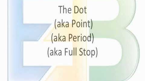 EnglishForBrazilians The Dot Point Period Full Stop