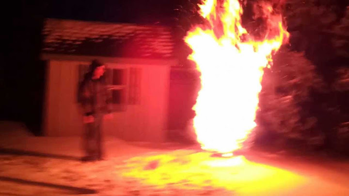 Burning down the Christmas tree! 20 ft flames!