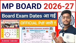 Mp Board Exams 2027 Dates ✅ mp board academic calendar 9th 10th 11th 12th Pdf Download | Timetable 
