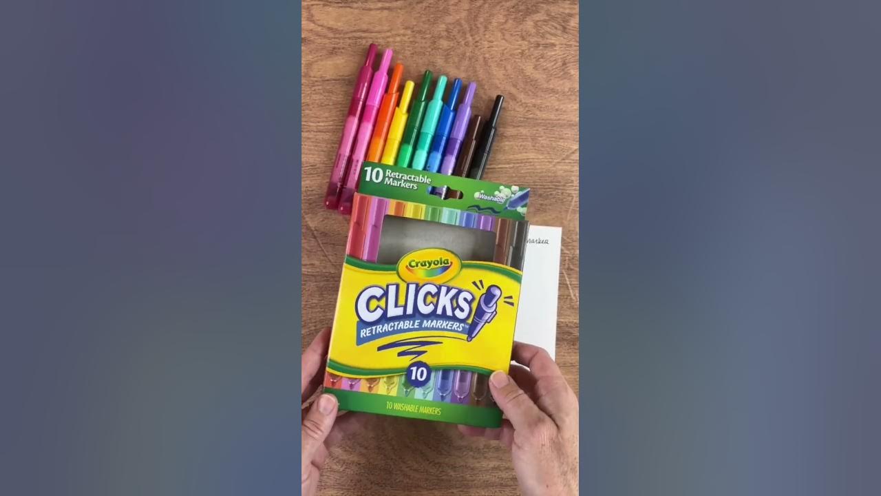  Crayola Clicks Washable Markers with Retractable Tips