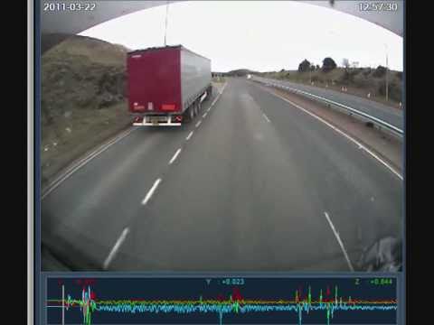 LORRY CRASH A90 ABERDEEN LIVE ON BOARD TRUCK CAM