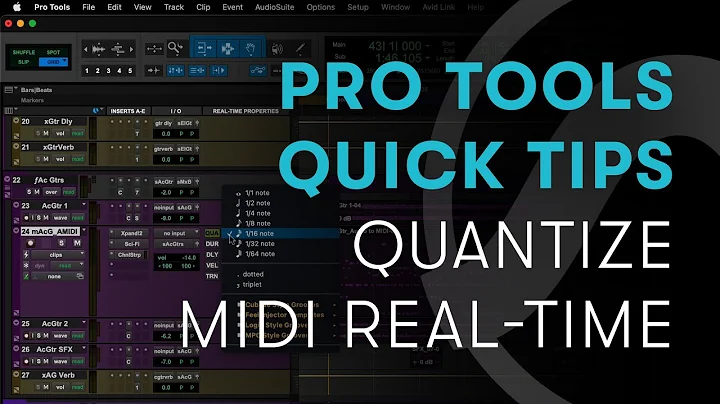Pro Tools Quick Tips: Quantize: MIDI Real-Time Properties