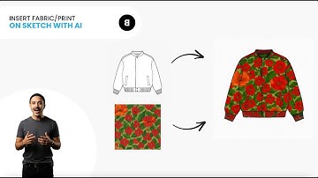 Apply Fabric Print Pattern on Sketch with AI - AI Fabric Print Sketch Generator