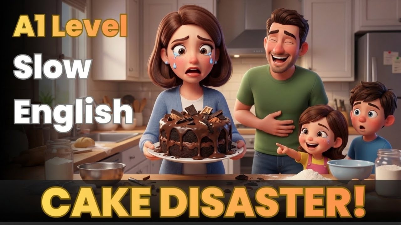 A Cake Disaster That Made Us Laugh! | Family Story in Simple English | Slow English Listening