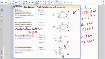Video Notes 3 1 and 3 2 Notes Parallel lines and transversals