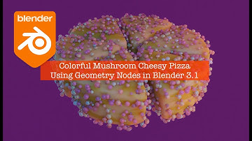 LIVENODING Very Cheesy Mushroom Pizza Using Geometry Nodes