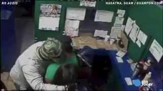 Armed robber hugs victims before fleeing with loot