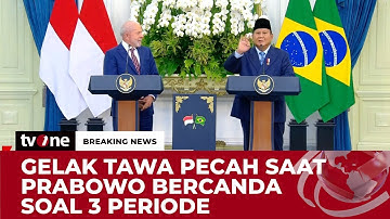 Canda Prabowo di Depan Presiden Brasil: Beliau Sudah 3 Periode, di UU Kita Tidak Boleh | tvOne