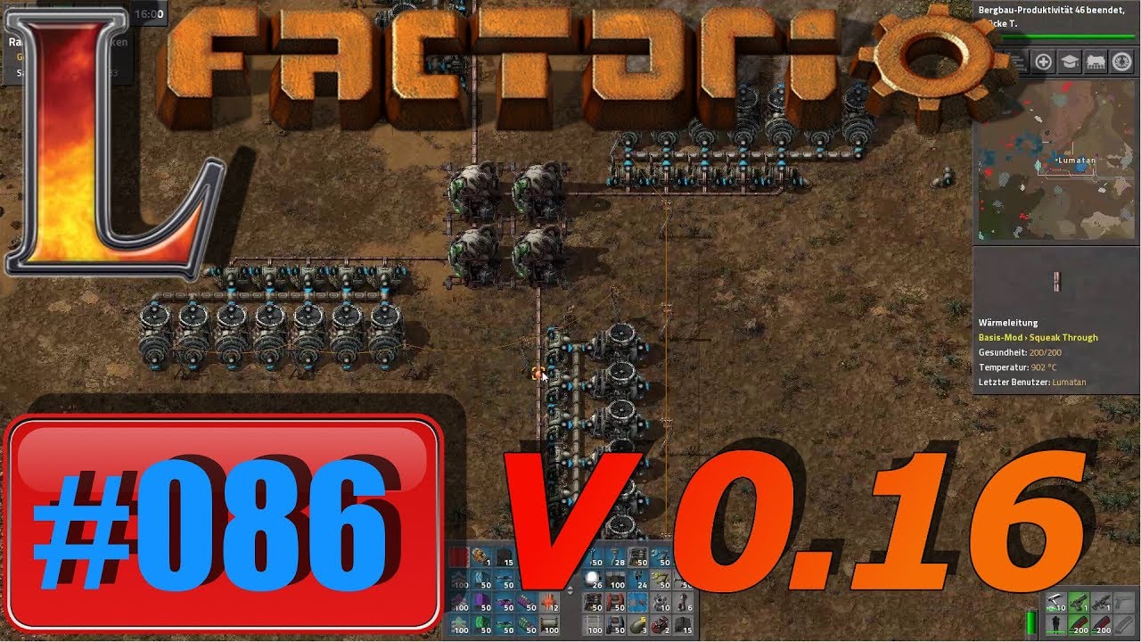 Factorio V 0.16 #086 | Atomkraftwerk bauen | Let`s Play Deutsch Modpack ...