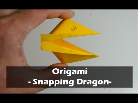 Origami - How to Fold a Snapping Dragon - YouTube