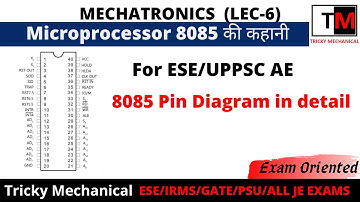 L-6|Microprocessor 8085 Pin diagram|Mechatronics for ESE|8085 microprocessor pin diagram in Hindi