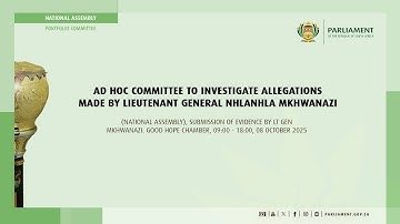 Ad Hoc Committee to Investigate Allegations made by General Mkhwanazi, 08 October 2025 1/2