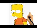 رسم بارت سيمبسون بخطوات سهلة  /How to draw BART SIMPSON