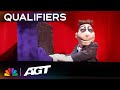 Puppet Simon &amp; The Cowbelles perform with puppet SOFIA! | Qualifiers | AGT 2023