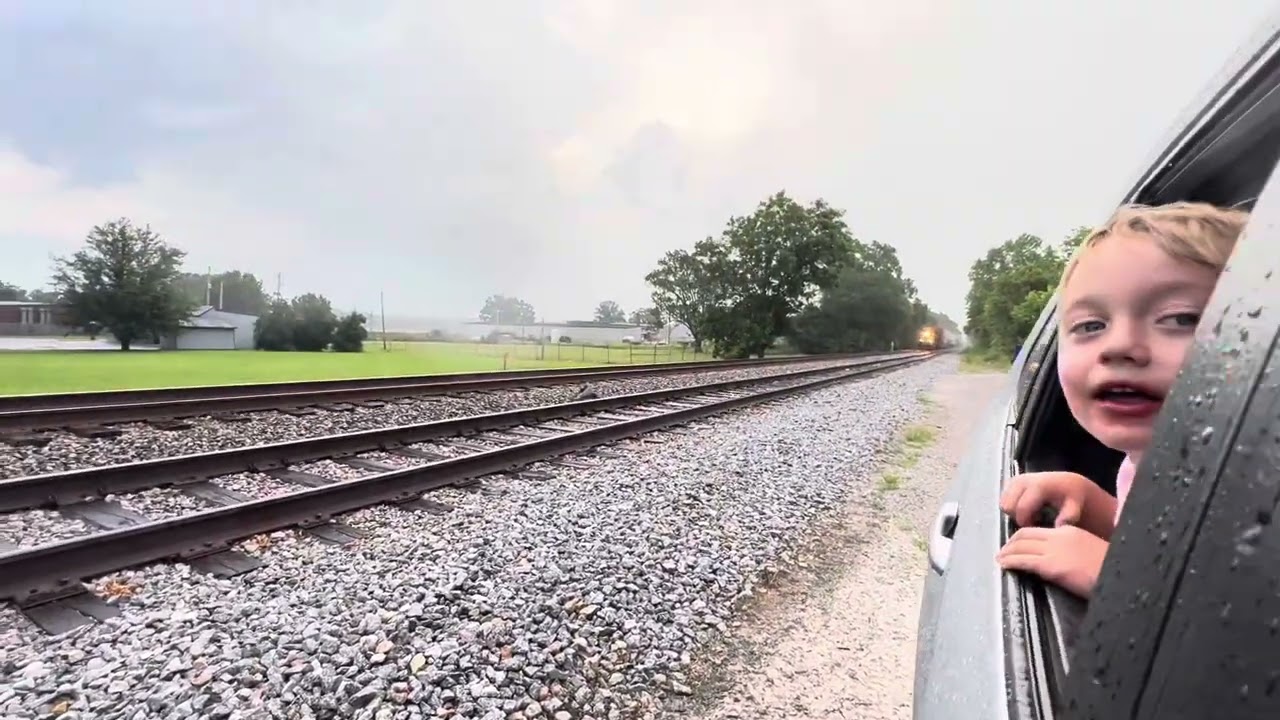 We Risked the Rain AND Caught a CSX Freight Train During the Storm!!