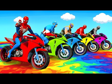 Spider-Man Rescue Batman, Iron man on Rainbow Spider Bridge l Epic GTA 5 Superhero Battle with Venom