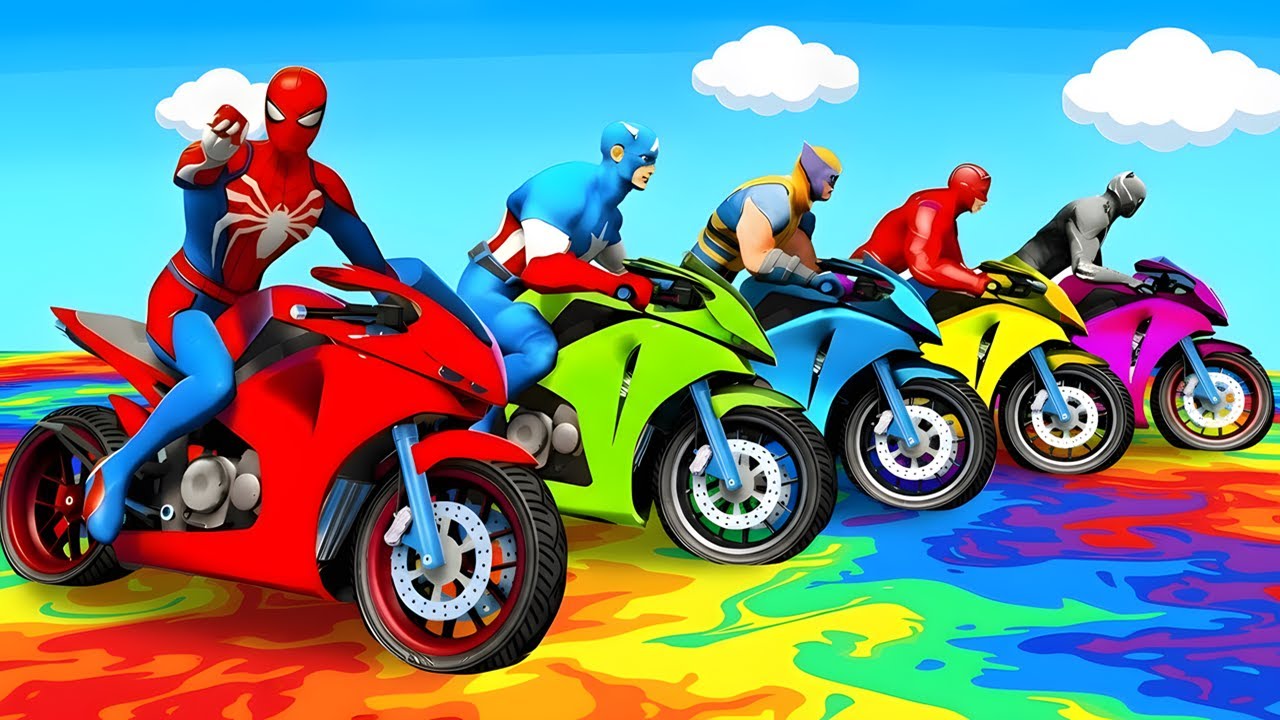 Spider-Man Rescue Batman, Iron man on Rainbow Spider Bridge l Epic GTA 5 Superhero Battle with Venom