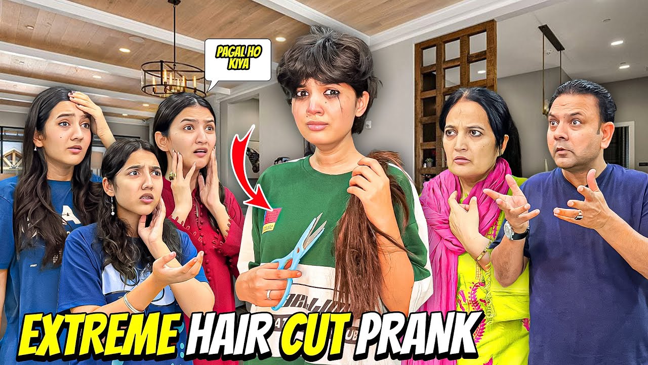 Hair Cutting Prank On My Family😂|Sab Dekh Kai Dar Gaye😰|Ro Ro Kar Bura Haal😱|Sistrology