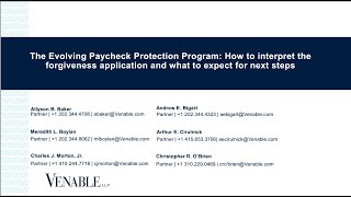 Evolving Paycheck Protection Program: How to interpret the forgiveness application & what to expect