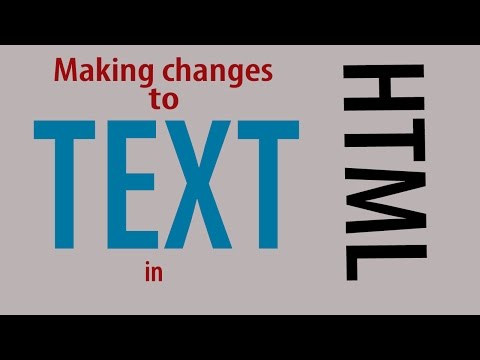 Making changes to text in HTML