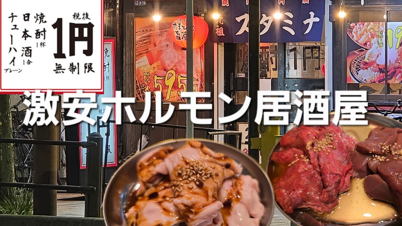 東大阪市‥激安ホルモン居酒屋チューハイ10杯飲んでも10円