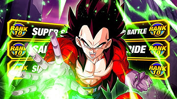 TOP 5 EZA!!!! LEVEL 10 LINKS 100% RAINBOW STAR EZA SSJ4 VEGETA! (DBZ: Dokkan Battle)