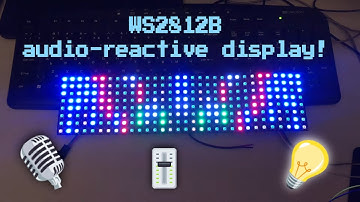 WS2812B 32x8 RGB LED flexible matrix with Arduino audio reactive input 4K