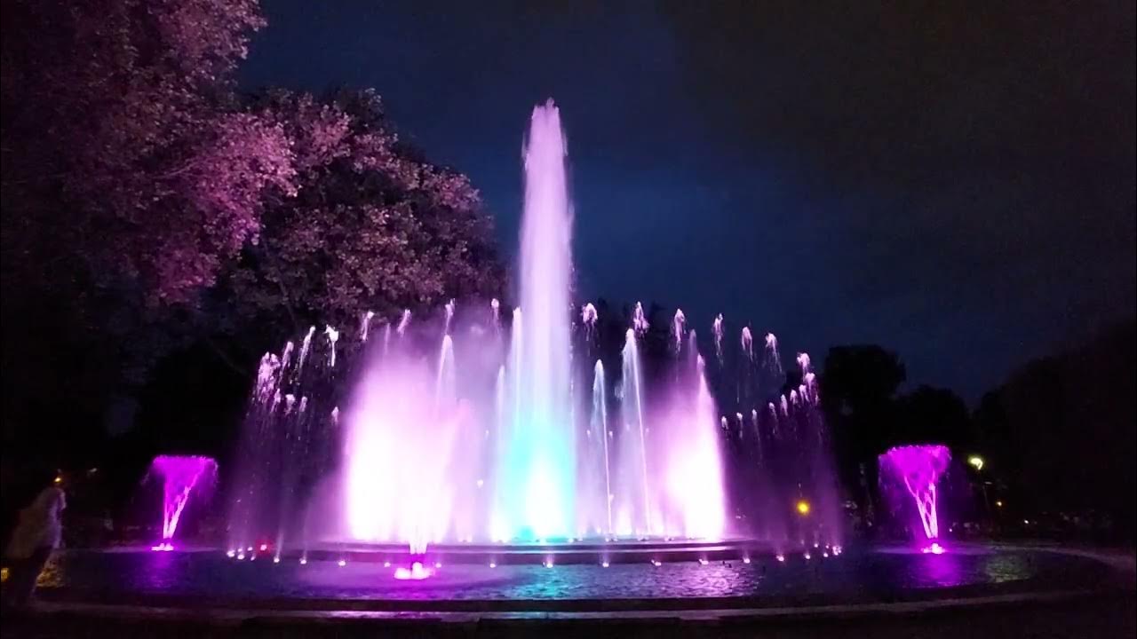 Water fountain evening show at Margaret Island YouTube