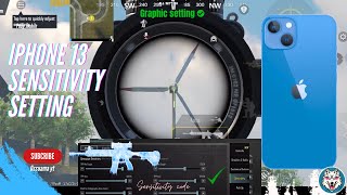 Iphone 13 sensitivity setting pubg | no recoil | sensitivity Bgmi | All controls setting | Codes