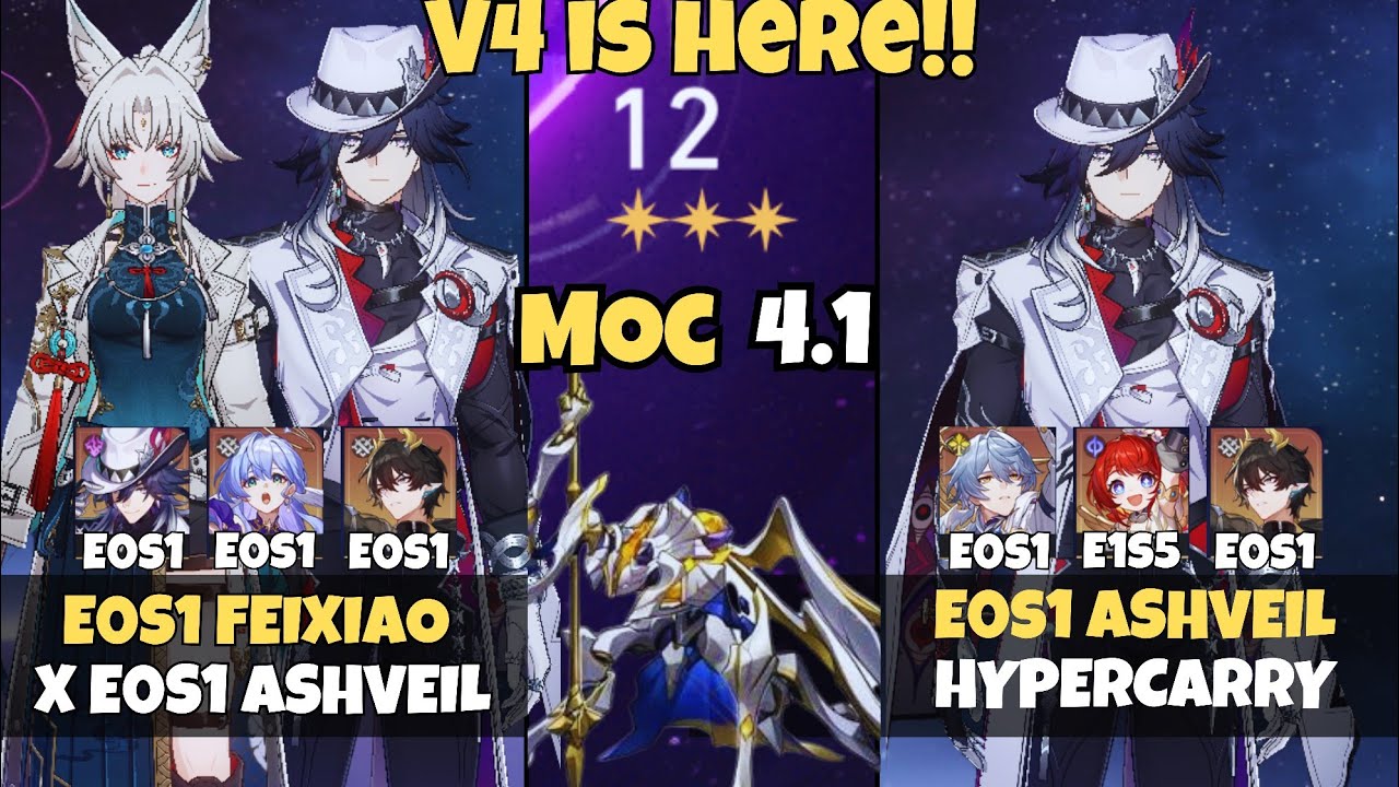 V4 IS HERE!! E0S1 Ashveil Hypercarry & E0S1 Feixiao x E0S1 Ashveil | MOC | HSR 4.1 BETA