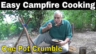 One Pot Crumble - Campfire Cooking Ideas and Recipe For Camping Meals And Bushcraft Camp Fire Food