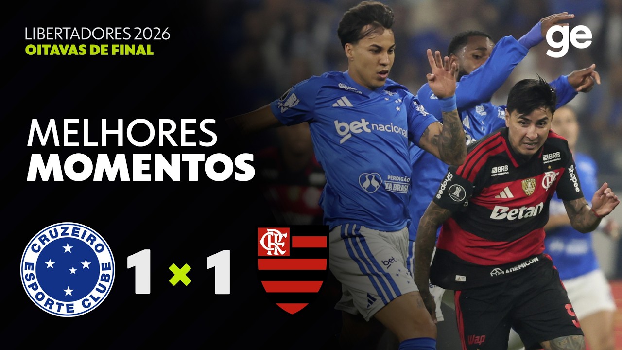 CRUZEIRO 1 X 1 FLAMENGO | MELHORES MOMENTOS | CONMEBOL LIBERTADORES 2026 | ge.globo