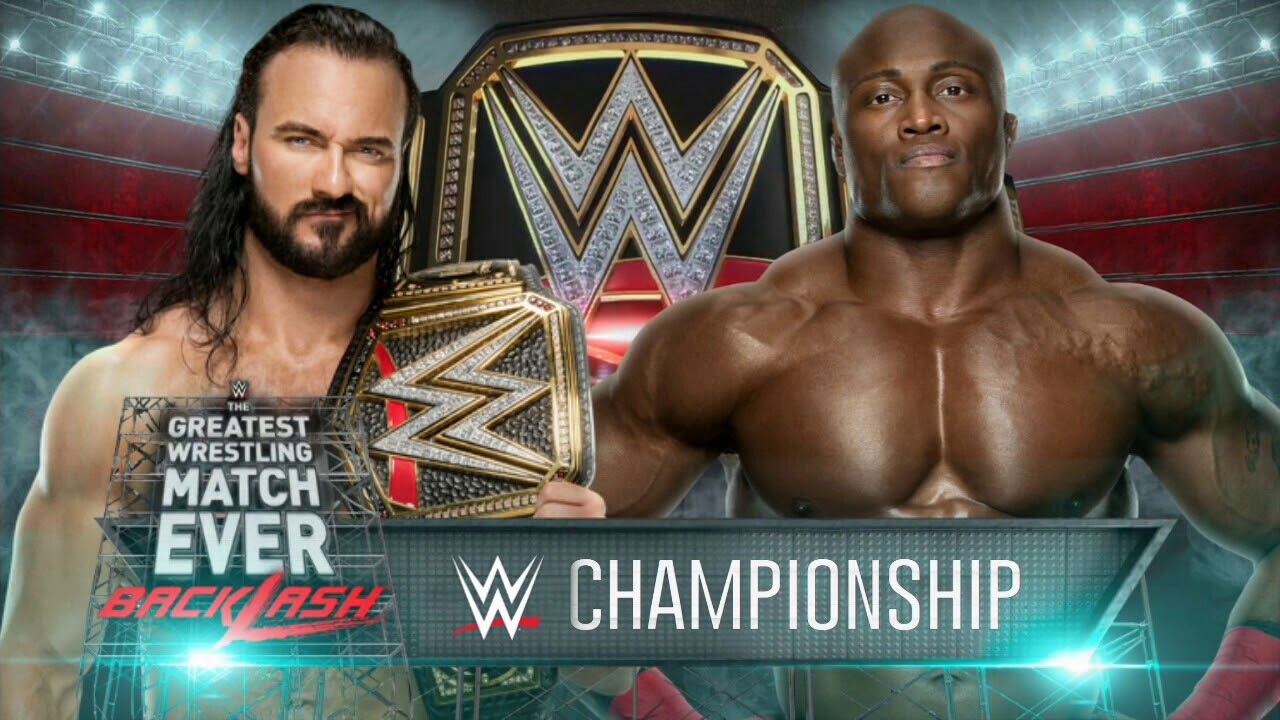WWE Backlash 2020 Drew Mcintyre Vs Bobby Lashley Official Match Card 