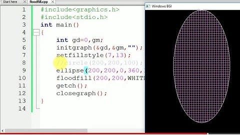 Lecture 6: setfillstyle() and floodfill() functions in C/C++ graphics