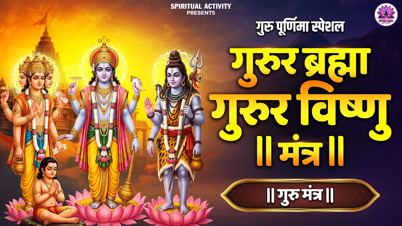 Guru Purnima Special | गुरु ब्रह्मा गुरु विष्णु गुरु देवो महेश्वरः मंत्र | Divine Guru Mantra