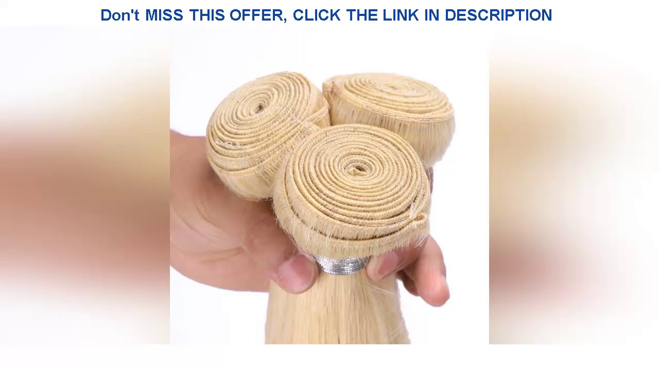 Deal ORSUNCER Body Wave 613 Blonde bundle Medium Ratio 8"-26"Peruvian Non-Remy Human Hair Weave 613