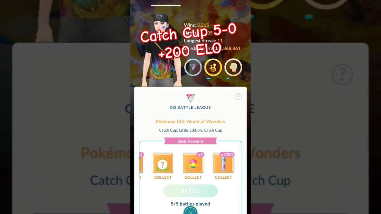 Best Catch Cup Team 5-0 | Pokémon Go +200 ELO 