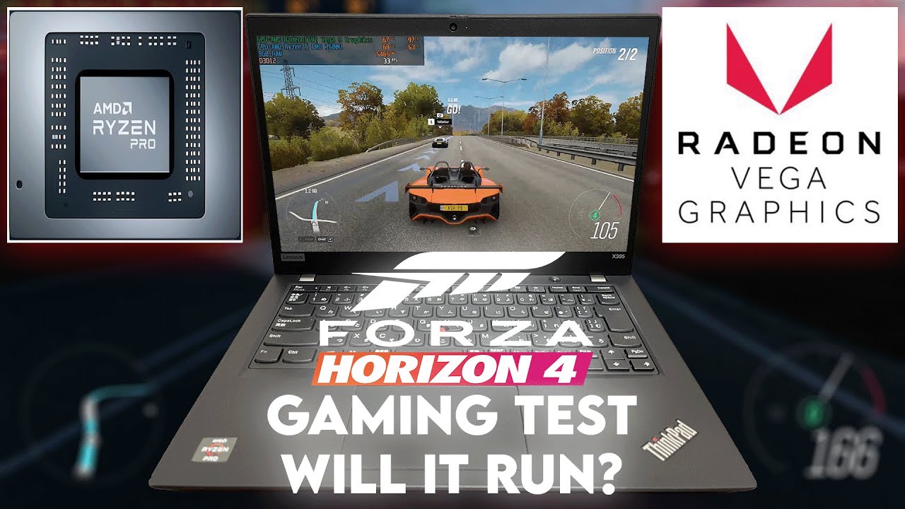 Budget Gaming Laptop? Playing Forza Horizon 4 on a Lenovo ThinkPad X395 (Gameplay Test)