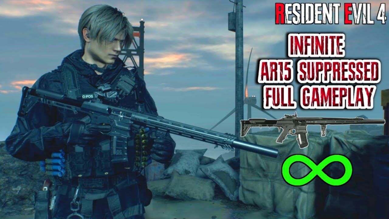 INFINITE AR15 SUPPRESSED ONLY!! Full Gameplay - Resident Evil 4 Remake