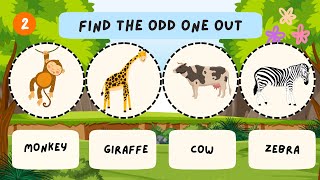 Find The Odd One Out | Farm VS Wild Animals | Part 6 | Practice My Worksheets screenshot 2