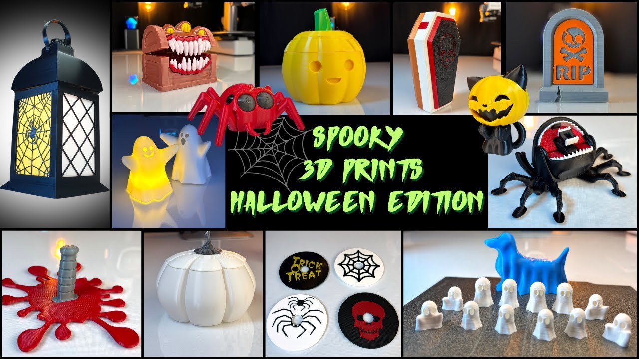 🎃 Spooky Halloween 3D Prints Compilation 2024 – Creepy Coasters, Decorations, and More! 🕷️💀