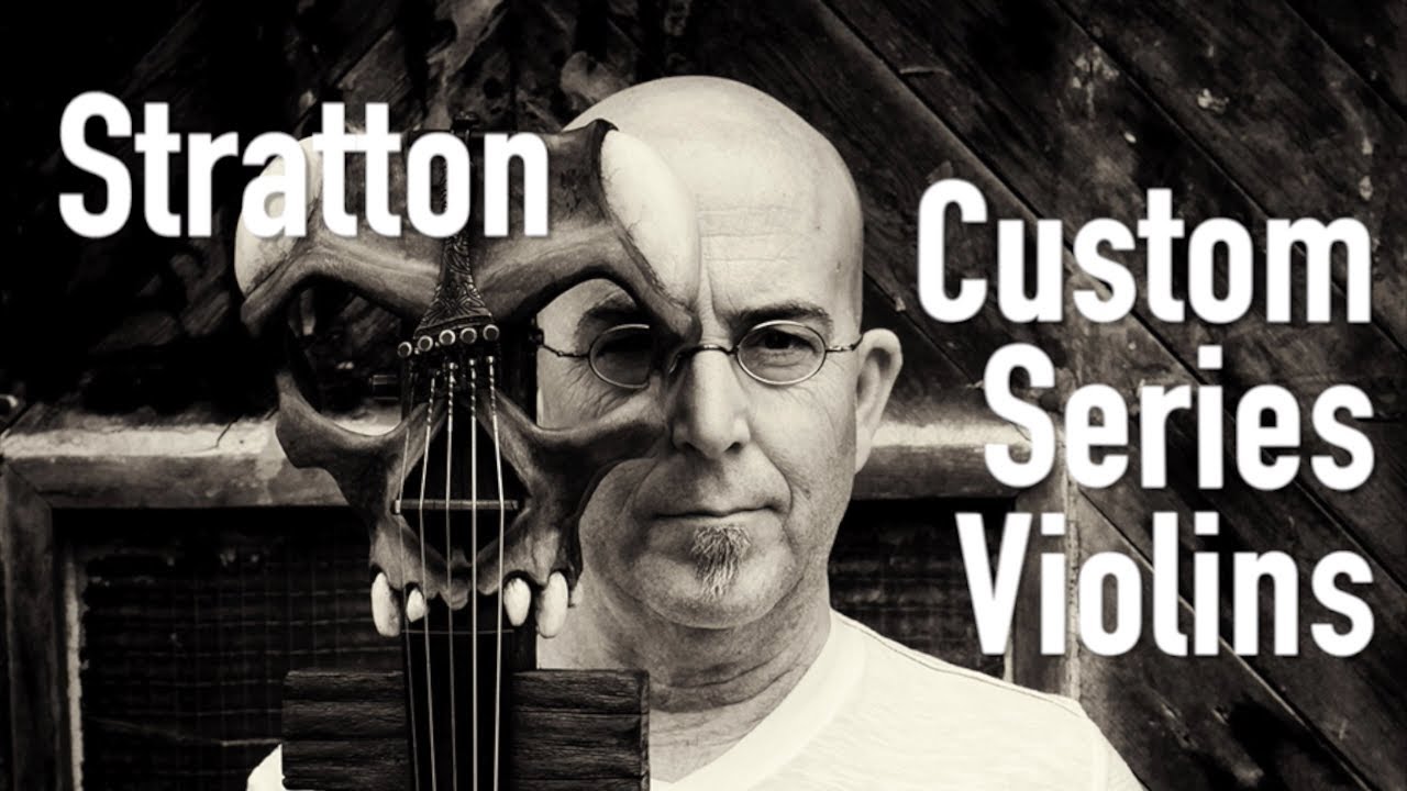 Closeup Look at 4 Custom Hand Carved Stratton Violins Electric Violin