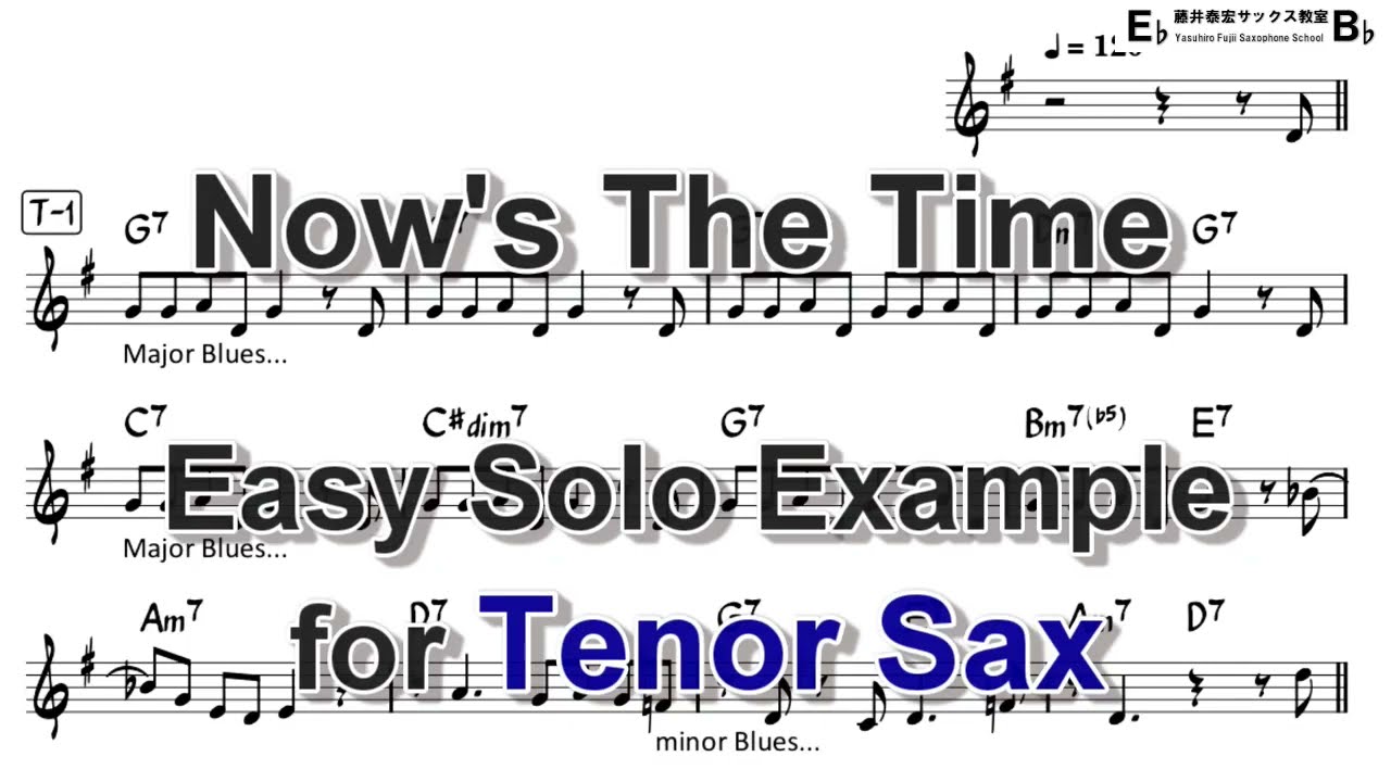 Now's the Time - Easy Solo Example for Tenor Sax - YouTube