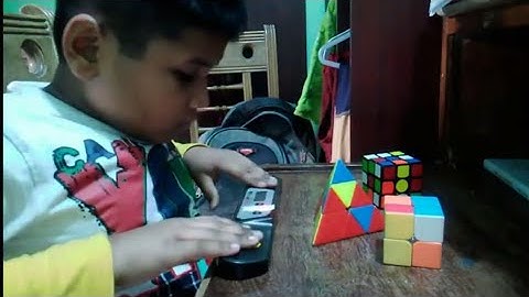9 Year Old Bangladeshi  Solving 2x2,3x3,Pyraminx Cubes Under 1 Minute [Relay]