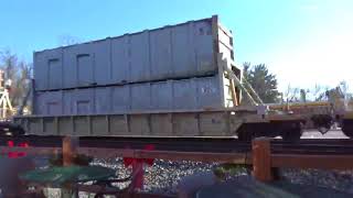 #2336 CSX D765-13 Double Stack trash train with a awesome crew